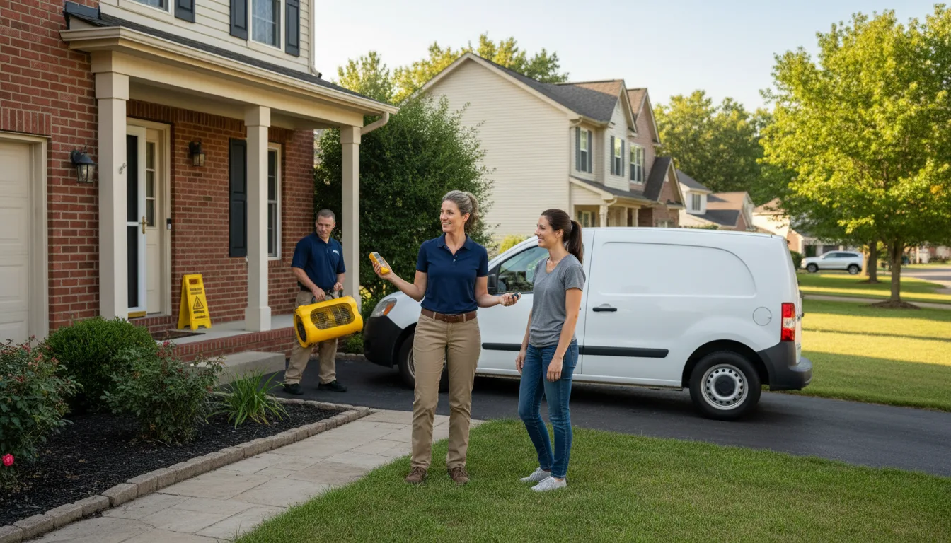 Residential water damage restoration in Funk, NE